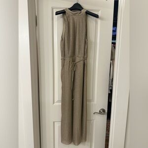 MANGO Gold Midi Dress - Size 4